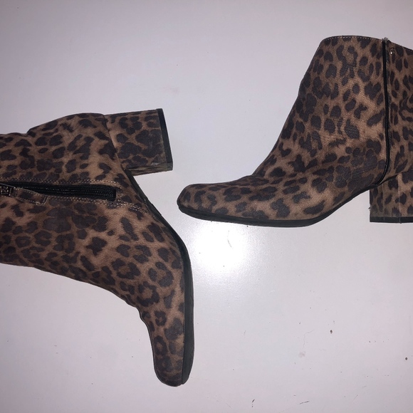 Sam & Libby Shoes - Sam & Libby Leopard Print Booties